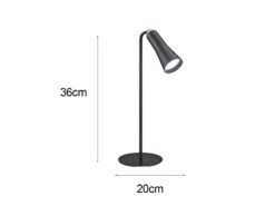 MeineWunschleuchte 2er SET 3 In 1 LED Akku Tischleuchten Mit Klemm- & Klebestation, Schwarz H: 36cm -Lamp Geschaft 2er set 3 in 1 led akku tischleuchten mit klemm kl 10