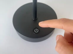 MeineWunschleuchte 2er SET Kabellose Tischlampen Schwarz / Opalglas Mit Touchdimmer, Höhe 35cm -Lamp Geschaft 2er set kabellose tischlampen schwarz opalglas mit 5