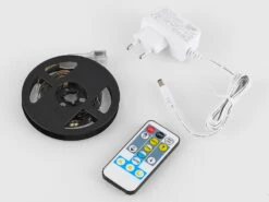 MeineWunschleuchte 2er Set LED Streifen Mit Fernbedienung & Dimmer, Lichtfarbe Einstellbar - 3 M -Lamp Geschaft 2er set led streifen mit fernbedienung dimmer lich 5