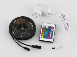 MeineWunschleuchte 2er Set LED Streifen Mit Fernbedienung, RGB Farbwechsel & Dimmer - 3 Meter -Lamp Geschaft 2er set led streifen mit fernbedienung rgb farbwec 10