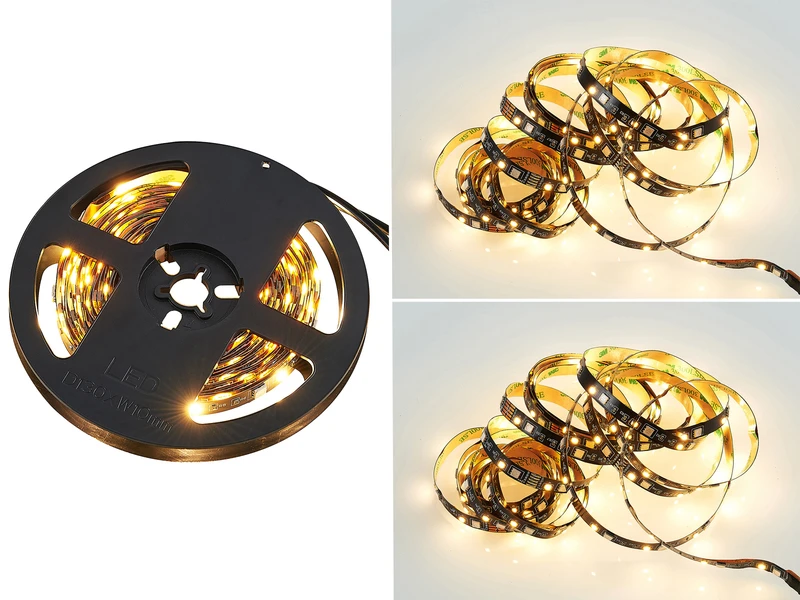 MeineWunschleuchte 2er Set LED Streifen Mit Fernbedienung, RGB Farbwechsel & Dimmer - 5 Meter 1 MeineWunschleuchte 2er Set LED Streifen Mit Fernbedienung, RGB Farbwechsel & Dimmer - 5 Meter