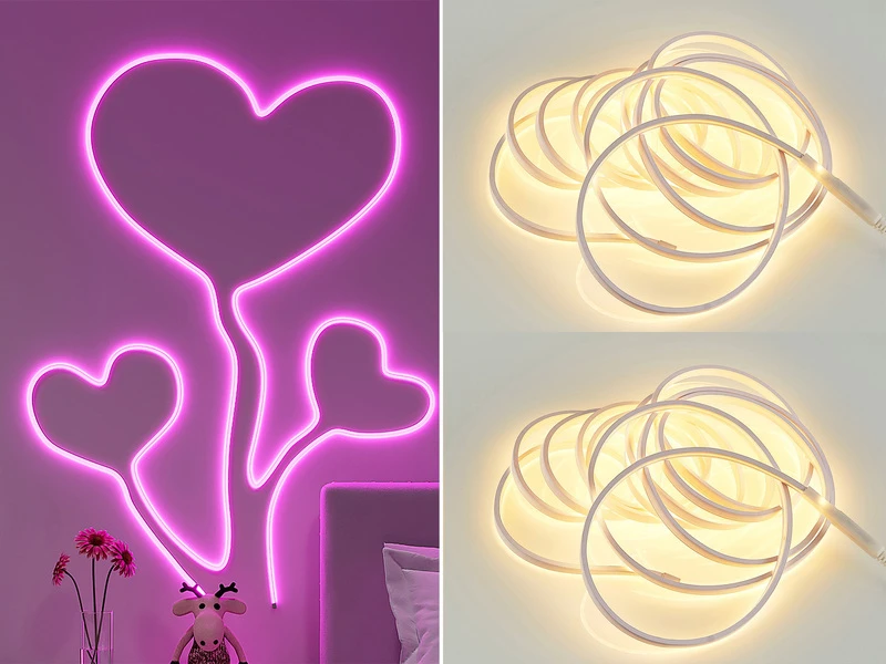 MeineWunschleuchte 2er Set LED Streifen Mit Fernbedienung, RGB Farbwechsler & Dimmer - 5 Meter 1 MeineWunschleuchte 2er Set LED Streifen Mit Fernbedienung, RGB Farbwechsler & Dimmer - 5 Meter