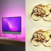 MeineWunschleuchte 2er Set LED Streifen Mit Fernbedienung, RGB & Sound Control - 120cm