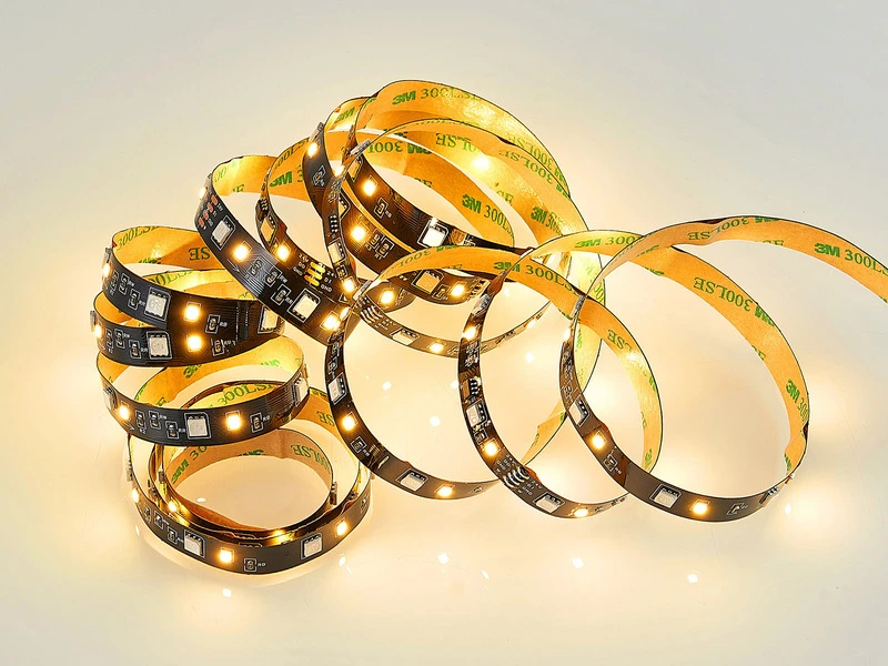 MeineWunschleuchte 2er Set LED Streifen Mit Fernbedienung, RGB & Sound Control Funktion - 3 Meter 2 MeineWunschleuchte 2er Set LED Streifen Mit Fernbedienung, RGB & Sound Control Funktion - 3 Meter – Bild 2