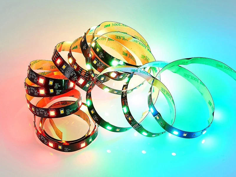 MeineWunschleuchte 2er Set LED Streifen Mit Fernbedienung, RGB & Sound Control Funktion - 3 Meter 3 MeineWunschleuchte 2er Set LED Streifen Mit Fernbedienung, RGB & Sound Control Funktion - 3 Meter – Bild 3