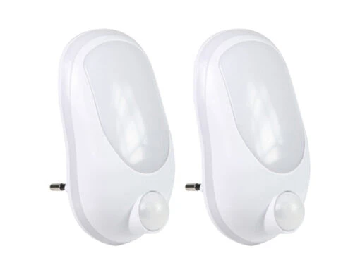Ranex 2er SET Nachtlichter Mit Bewegungsmelder, 3 X 0,8W LEDs, Orientierungslicht -Lamp Geschaft 2er set nachtlichter mit bewegungsmelder 3 x 08w l