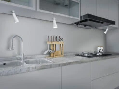 Reality Leuchten 3 In 1 LED Akku Tischleuchte MAXI Mit Klemm- & Klebestation, Weiß H: 36cm -Lamp Geschaft 3 in 1 led akku tischleuchte maxi mit klemm klebes 10