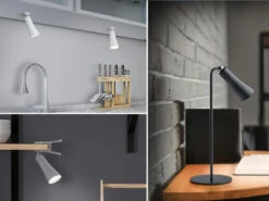 Reality Leuchten 3 In 1 LED Akku Tischleuchte MAXI Mit Klemm- & Klebestation, Schwarz H: 36cm -Lamp Geschaft 3 in 1 led akku tischleuchte maxi mit klemm klebes 6