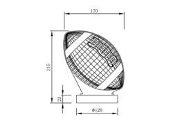 Reality Leuchten 3D Dekoleuchte FOOTBALL Mit RGB Farbwechsler, Höhe 21cm -Lamp Geschaft 3d dekoleuchte football mit rgb farbwechsler hoehe 4