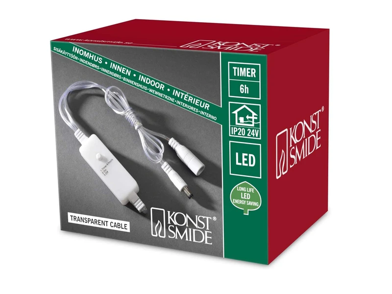 Konstsmide 6h Timer, Nachrüstbar Für Konstsmide LED Innenartikel Mit Trafo, Max. 400 LEDs 1 Konstsmide 6h Timer, Nachrüstbar Für Konstsmide LED Innenartikel Mit Trafo, Max. 400 LEDs