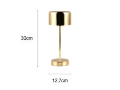 Reality Leuchten Akku Tischleuchte JEFF Per USB Aufladbar, Sensordimmer, Messing Poliert, 30cm -Lamp Geschaft akku tischleuchte jeff per usb aufladbar sensordim 12