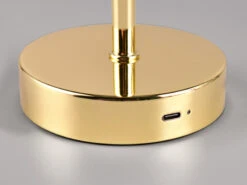 Reality Leuchten Akku Tischleuchte JEFF Per USB Aufladbar, Sensordimmer, Messing Poliert, 30cm -Lamp Geschaft akku tischleuchte jeff per usb aufladbar sensordim 13