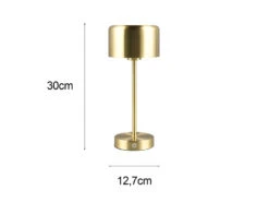 Reality Leuchten Akku Tischleuchte JEFF Per USB Aufladbar, Sensordimmer, Messing Matt, 30cm -Lamp Geschaft akku tischleuchte jeff per usb aufladbar sensordim 3