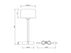 Reality Leuchten Akku Tischleuchte JEFF Per USB Aufladbar, Sensordimmer, Messing Matt, 30cm -Lamp Geschaft akku tischleuchte jeff per usb aufladbar sensordim 7