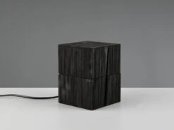 Trio Leuchten Aufklappbare LED Tischleuchte TREASURE Aus Holz Schwarz, Höhe 16cm -Lamp Geschaft aufklappbare led tischleuchte treasure aus holz sc 2