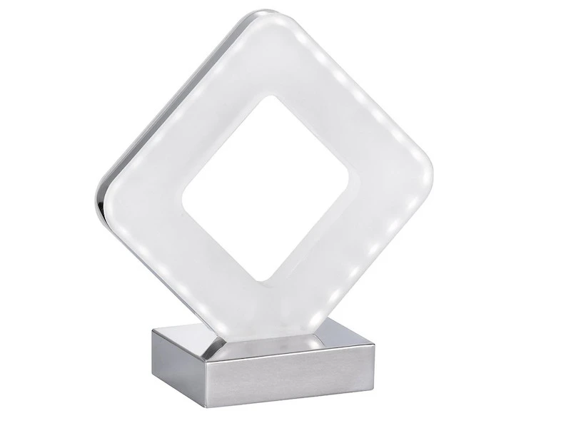 Wofi Kleine LED Tischleuchte PORI Silber Chrom, Höhe 20,5cm 2 Wofi Kleine LED Tischleuchte PORI Silber Chrom, Höhe 20,5cm – Bild 2