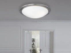 Fischer & Honsel Deckenleuchte NANTES Mit Glas Lampenschirm & Metall Silber Antik, Ø 50cm 8 Fischer & Honsel Deckenleuchte NANTES Mit Glas Lampenschirm & Metall Silber Antik, Ø 50cm -Lamp Geschaft deckenleuchte nantes mit glas lampenschirm metall 1 3