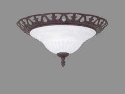Trio Leuchten Deckenleuchte RUSTICA Landhausstil In Rostoptik Glasschirm Ø 38cm -Lamp Geschaft deckenleuchte rustica landhausstil in rostoptik gl 2