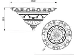Trio Leuchten Deckenleuchte RUSTICA Landhausstil In Rostoptik Glasschirm Ø 38cm -Lamp Geschaft deckenleuchte rustica landhausstil in rostoptik gl 5