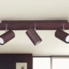 Trio Leuchten Deckenstrahler MARLEY Aus Rostfarbigem Metall Mit 3 Schwenkbaren GU10 Spots