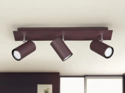 Trio Leuchten Deckenstrahler MARLEY Aus Rostfarbigem Metall Mit 3 Schwenkbaren GU10 Spots
