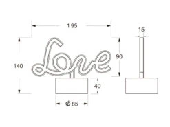 Reality Leuchten Deko LED Tischleuchte AMOR Batterie- Oder USB Betrieben, Höhe 14cm 10 Reality Leuchten Deko LED Tischleuchte AMOR Batterie- Oder USB Betrieben, Höhe 14cm -Lamp Geschaft deko led tischleuchte amor batterie oder usb betri 4