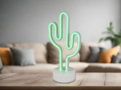 Reality Leuchten Deko LED Tischleuchte CACTUS Batterie- Oder USB Betrieben, Höhe 29cm -Lamp Geschaft deko led tischleuchte cactus batterie oder usb bet 2