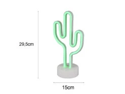 Reality Leuchten Deko LED Tischleuchte CACTUS Batterie- Oder USB Betrieben, Höhe 29cm -Lamp Geschaft deko led tischleuchte cactus batterie oder usb bet 3