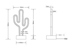 Reality Leuchten Deko LED Tischleuchte CACTUS Batterie- Oder USB Betrieben, Höhe 29cm -Lamp Geschaft deko led tischleuchte cactus batterie oder usb bet 6