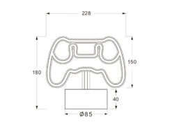 Reality Leuchten Deko LED Tischleuchte CONTROL Batterie- Oder USB Betrieben, Höhe 18cm -Lamp Geschaft deko led tischleuchte control batterie oder usb be 4