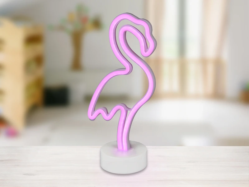 Reality Leuchten Deko LED Tischleuchte FLAMINGO Batterie- Oder USB Betrieben, Höhe 29cm 3 Reality Leuchten Deko LED Tischleuchte FLAMINGO Batterie- Oder USB Betrieben, Höhe 29cm – Bild 3