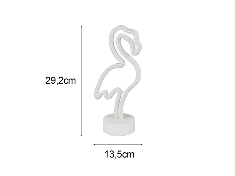 Reality Leuchten Deko LED Tischleuchte FLAMINGO Batterie- Oder USB Betrieben, Höhe 29cm 4 Reality Leuchten Deko LED Tischleuchte FLAMINGO Batterie- Oder USB Betrieben, Höhe 29cm – Bild 4