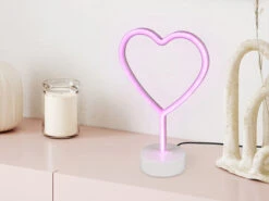 Reality Leuchten Deko LED Tischleuchte HEART Batterie- Oder USB Betrieben, Höhe 30cm -Lamp Geschaft deko led tischleuchte heart batterie oder usb betr 2
