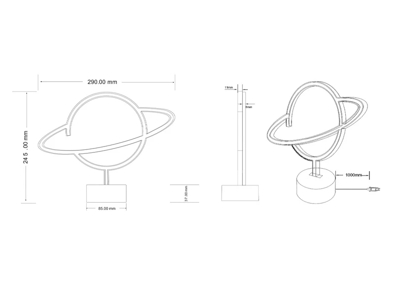 Reality Leuchten Deko LED Tischleuchte PLANET Batterie- Oder USB Betrieben, Höhe 25cm 6 Reality Leuchten Deko LED Tischleuchte PLANET Batterie- Oder USB Betrieben, Höhe 25cm – Bild 6