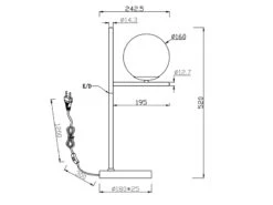 MeineWunschleuchte Design LED Tischleuchte In Messing Matt Mit Lampenschirm Kugel Opalglas -Lamp Geschaft design led tischleuchte in messing matt mit lampen 5