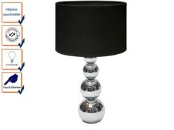 Ranex Dimmbare LED Touch Tischleuchte Mit Lampenschirm Stoff Schwarz 11 Ranex Dimmbare LED Touch Tischleuchte Mit Lampenschirm Stoff Schwarz -Lamp Geschaft dimmbare led touch tischleuchte mit lampenschirm s 4