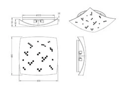 Trio Leuchten Eckige Deckenschale COLINA 40x40cm, Glaslampenschirm In Weiß Grau Gemustert 9 Trio Leuchten Eckige Deckenschale COLINA 40x40cm, Glaslampenschirm In Weiß Grau Gemustert -Lamp Geschaft eckige deckenschale colina 40x40cm glaslampenschir 3