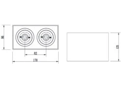 Trio Leuchten Eckiger Deckenstrahler BISCUIT Mit Zwei Schwenkbaren GU10 Spots, Weiß Matt -Lamp Geschaft eckiger deckenstrahler biscuit mit zwei schwenkbar 5
