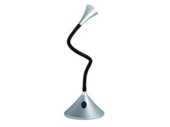 Reality Leuchten Flexible 2in1 LED Tischlampe & Wandlampe VIPER In Schwarz/Silber Schalter Am Fuß -Lamp Geschaft flexible 2in1 led tischlampe wandlampe viper in sc 2