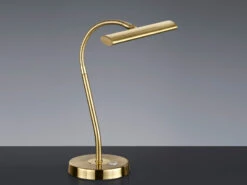 Trio Leuchten Flexible LED Schreibtischleuchte CURTIS Messing Matt, 4-Stufen Dimmer -Lamp Geschaft flexible led schreibtischleuchte curtis messing ma 2