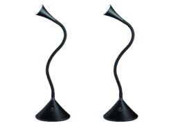 Reality Leuchten Flexible LED Schreibtischleuchten 2er SET In Schwarz, Auch Wandmontage Möglich