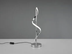 Reality Leuchten Große LED Tischleuchte ISABEL Spirale In Chrom - Höhe 56cm -Lamp Geschaft grosse led tischleuchte isabel spirale in chrom ho 2