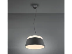 Trio Leuchten Große Moderne LED Pendelleuchte Dimmbar Mit Metallschirm Anthrazit Ø 45cm