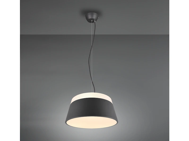 Trio Leuchten Große Moderne LED Pendelleuchte Dimmbar Mit Metallschirm Anthrazit Ø 45cm 1 Trio Leuchten Große Moderne LED Pendelleuchte Dimmbar Mit Metallschirm Anthrazit Ø 45cm