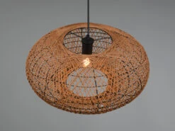 Trio Leuchten Große Pendelleuchte HEDDA 1 Flammig Korbgeflecht Aus Sisal Ø 52cm -Lamp Geschaft grosse pendelleuchte hedda 1 flammig korbgeflecht 1 6