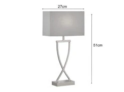 Fischer & Honsel Große Tischlampe ANNI Silber Mit Stoffschirm Grau Eckig - Höhe 51cm 9 Fischer & Honsel Große Tischlampe ANNI Silber Mit Stoffschirm Grau Eckig - Höhe 51cm -Lamp Geschaft grosse tischlampe anni silber mit stoffschirm grau 3