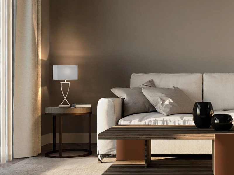 Fischer & Honsel Große Tischlampe ANNI Silber Mit Stoffschirm Grau Eckig - Höhe 51cm 5 Fischer & Honsel Große Tischlampe ANNI Silber Mit Stoffschirm Grau Eckig - Höhe 51cm – Bild 5