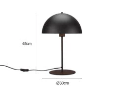 Trio Leuchten Große Tischleuchte NOLA Aus Metall Schwarz, Lampenschirm Innen Gold, Höhe 45cm -Lamp Geschaft grosse tischleuchte nola aus metall schwarz lampen 3