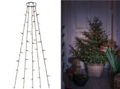 Konstsmide Hängende LED Christbaum Lichterkette 150 Bernsteinfarbene LED´s - "Baummantel"