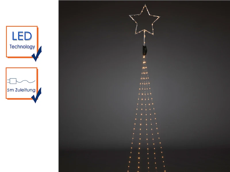 Konstsmide Hängende LED Christbaum Lichterkette Mit Stern Für Innen 274 LED´s -"Baummantel" 3 Konstsmide Hängende LED Christbaum Lichterkette Mit Stern Für Innen 274 LED´s -"Baummantel" – Bild 3